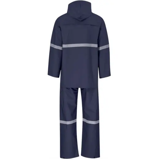 Tornado Rainsuit Polyester PVC Navy Back